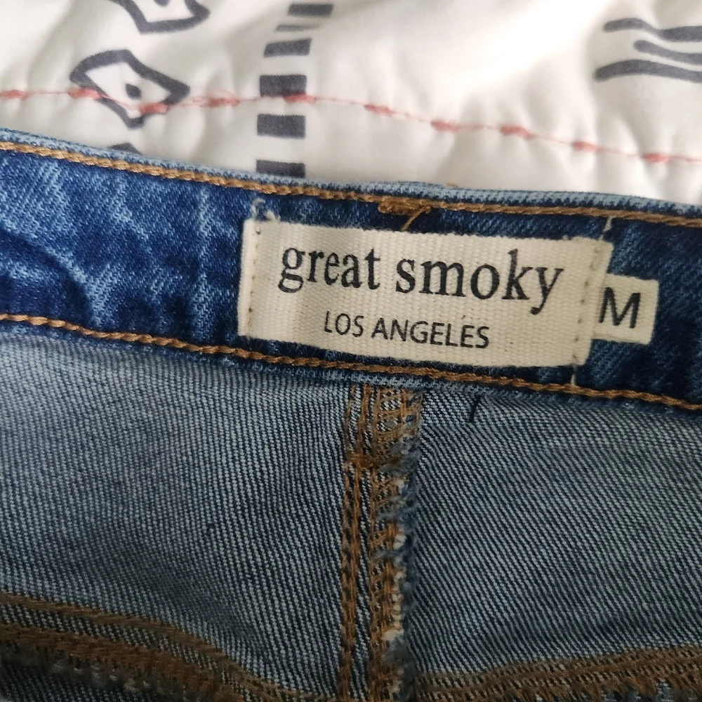 Great Smoky Los Angeles Denim Front Slit Skirt Medium